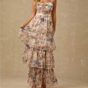 Floral Tiered Maxi Dress
